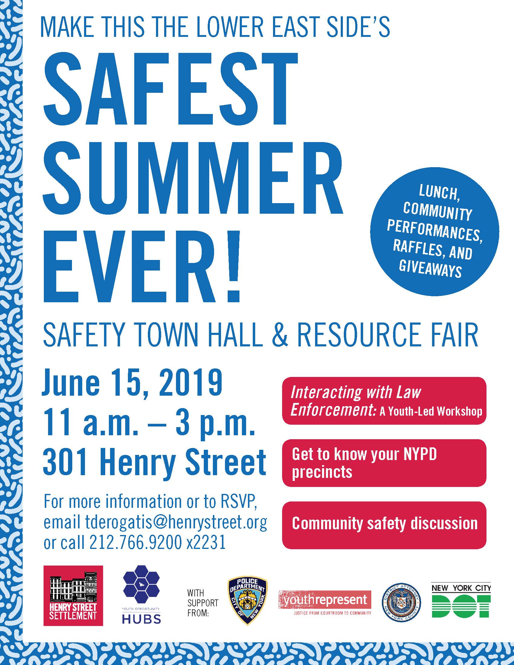 Safety Town Hall Flyer - 6/15/19