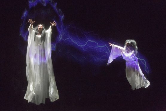 Performers as spirits in Basil Twist's Sisters’ Follies: Between Two Worlds