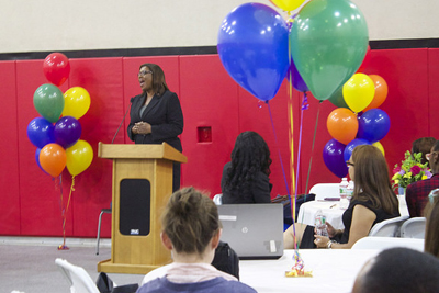 Public Advocate Tish James addresses Henry Street youth