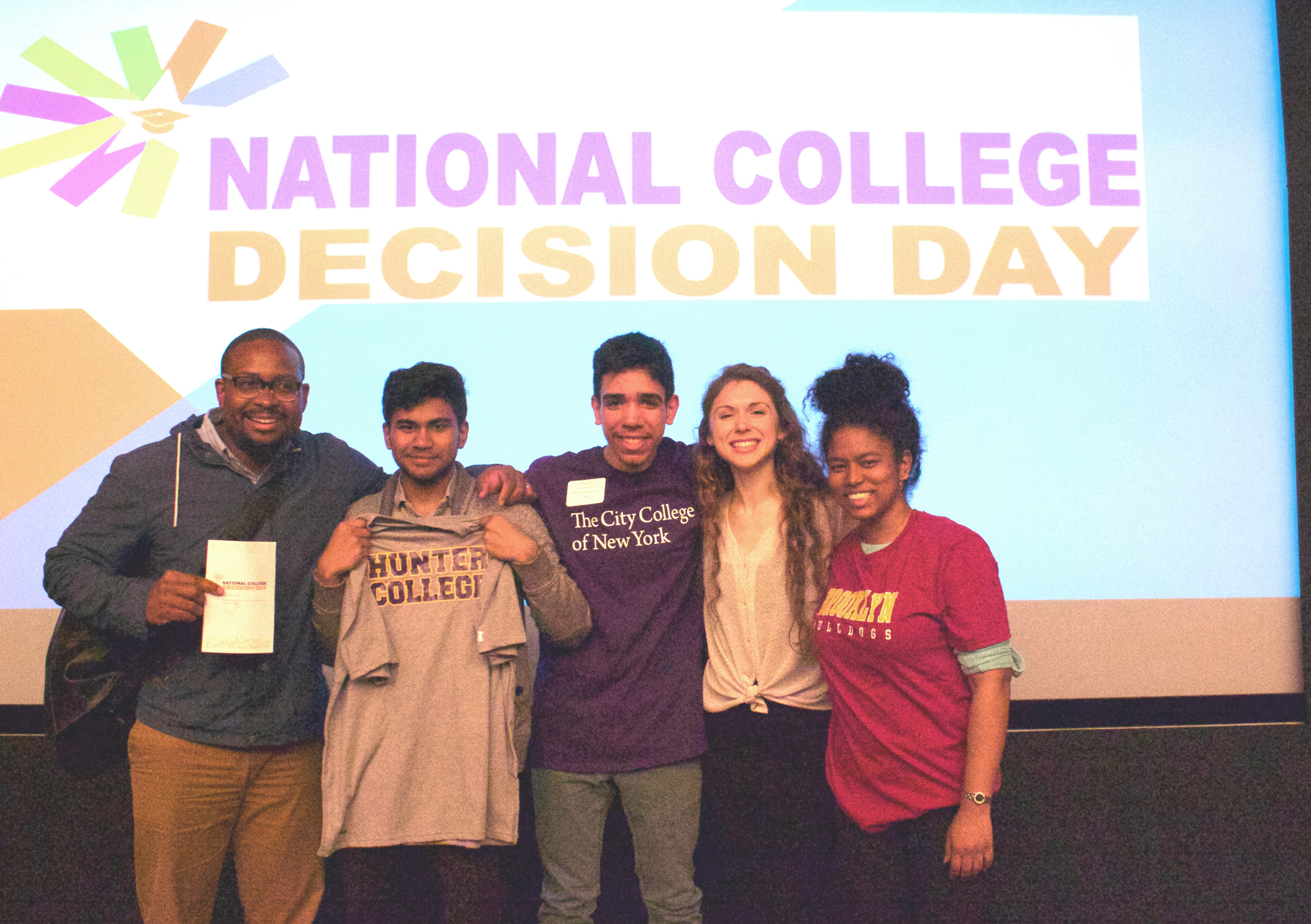 Students and College Counselors Celebrate at National College Decision Day