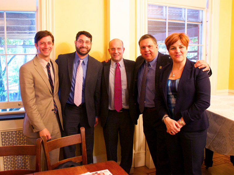 Participants and David Garza smile at Lillian Wald Symposium panel event, 2016