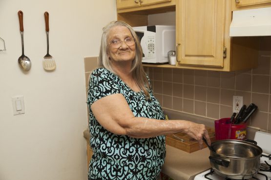 Shelter resident in permanent supportive housing