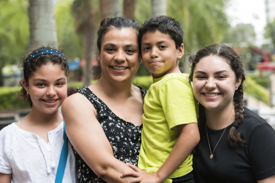 Family smiling stock photo