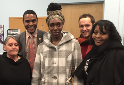 Councilmember Torres with Henry Street team members and clients