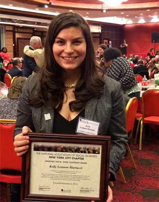 Kelly Lennon Martucci With Award