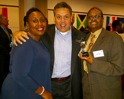 Geniria Armstrong, David Garza and Rene Best, Winner of NYCETC Award
