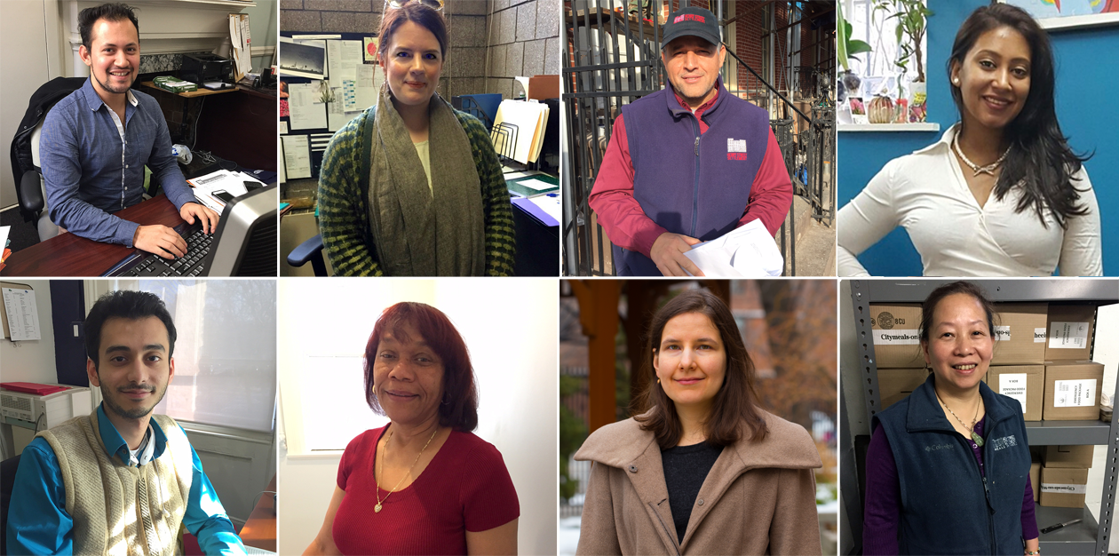 Collage of immigrants working at Henry Street Settlement