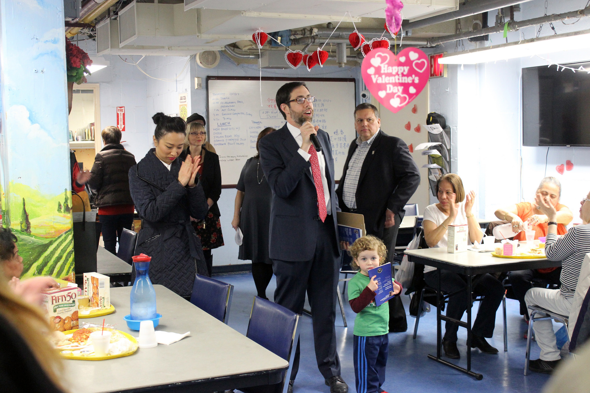 Politicians greet seniors at Henry Street Settlement Senior Center