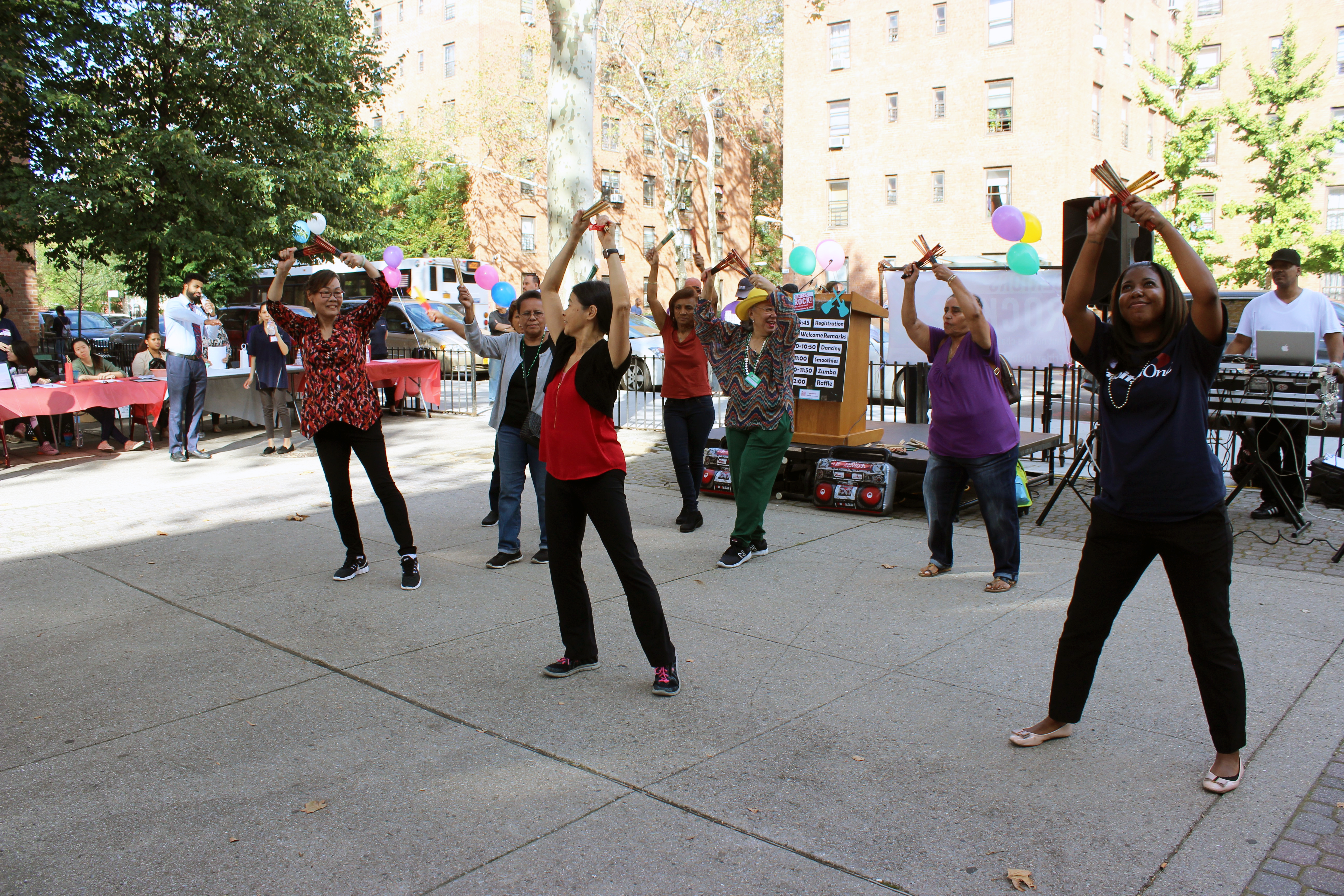 Seniors join dancers at outdoor event