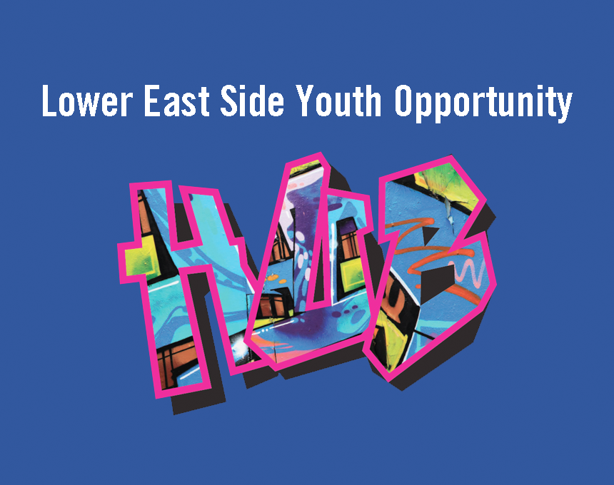 Logo for Lower East Side Youth Opportunity Hub in graffiti