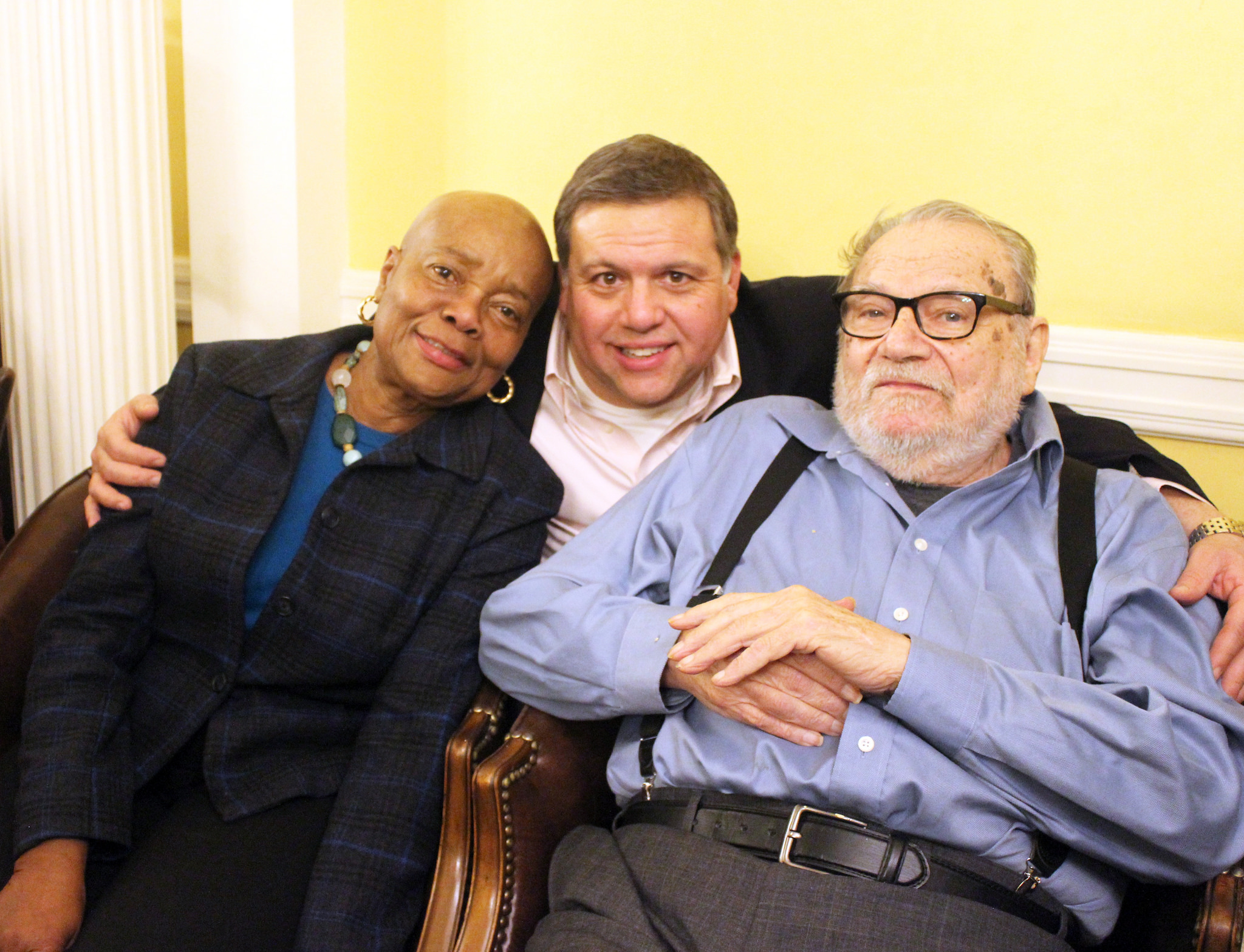 Former executive directors Verona Middleton-Jeter and Danny Kronenfeld flank current president David Garza