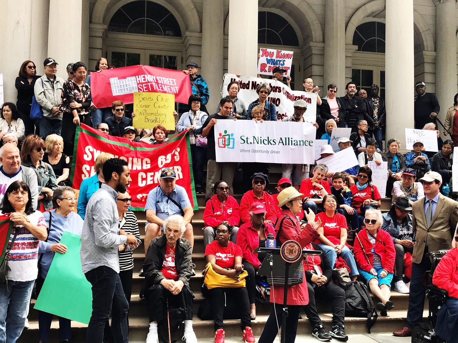 City hall rally at New York City Hall