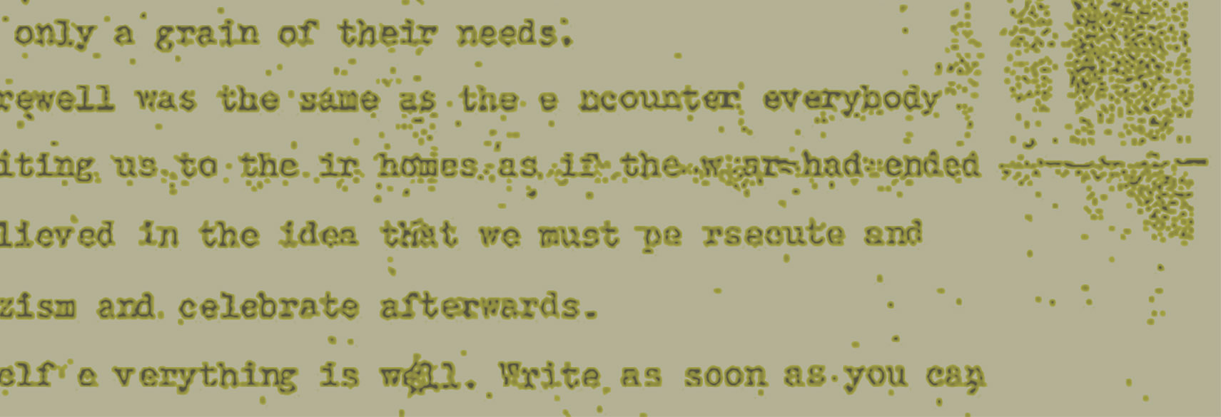 Screenshot of vintage old typed letter